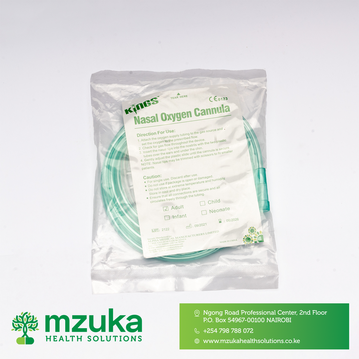 Nasal Oxygen Cannula Prongs