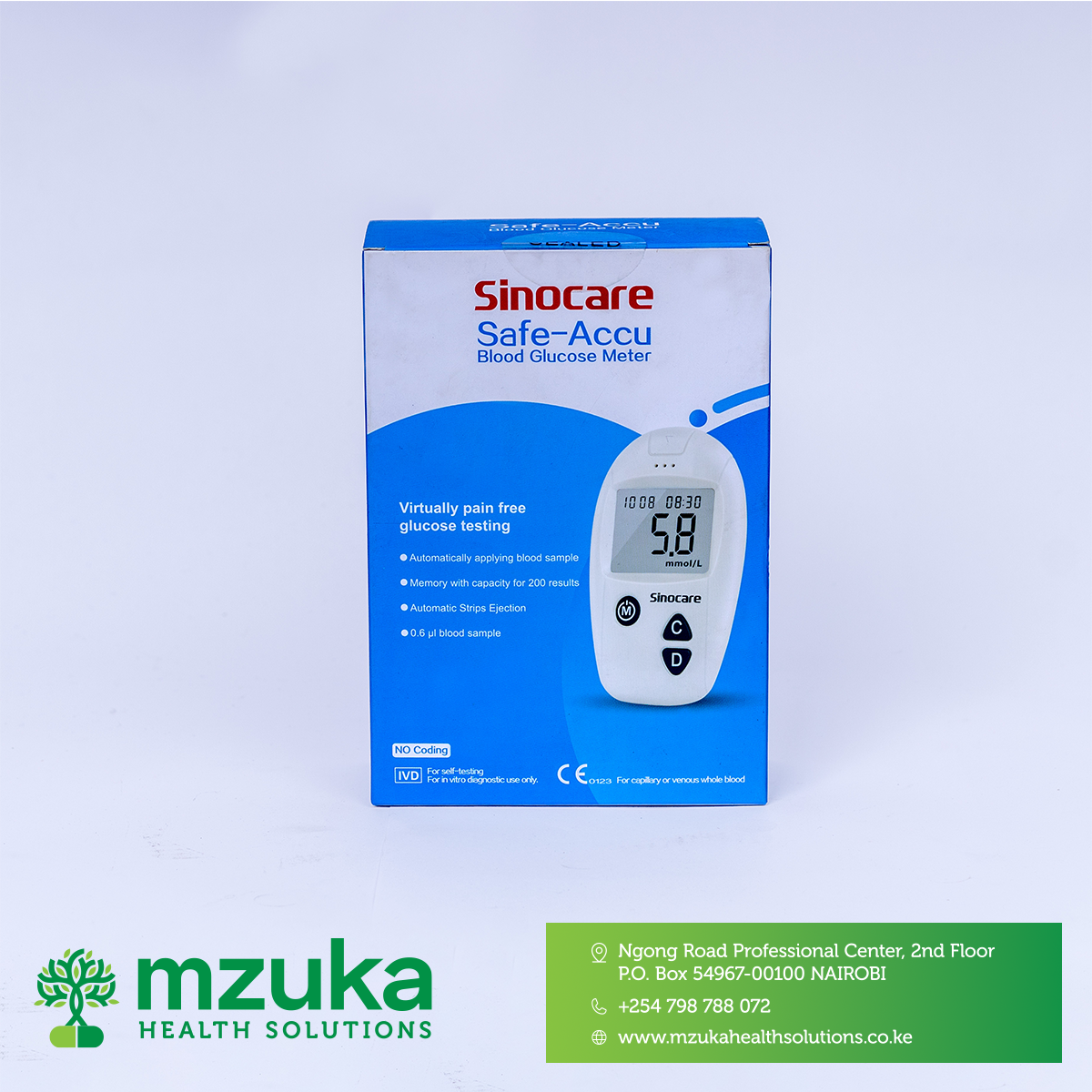 Sinnocare Accu blood-Glucose-Meter Strips
