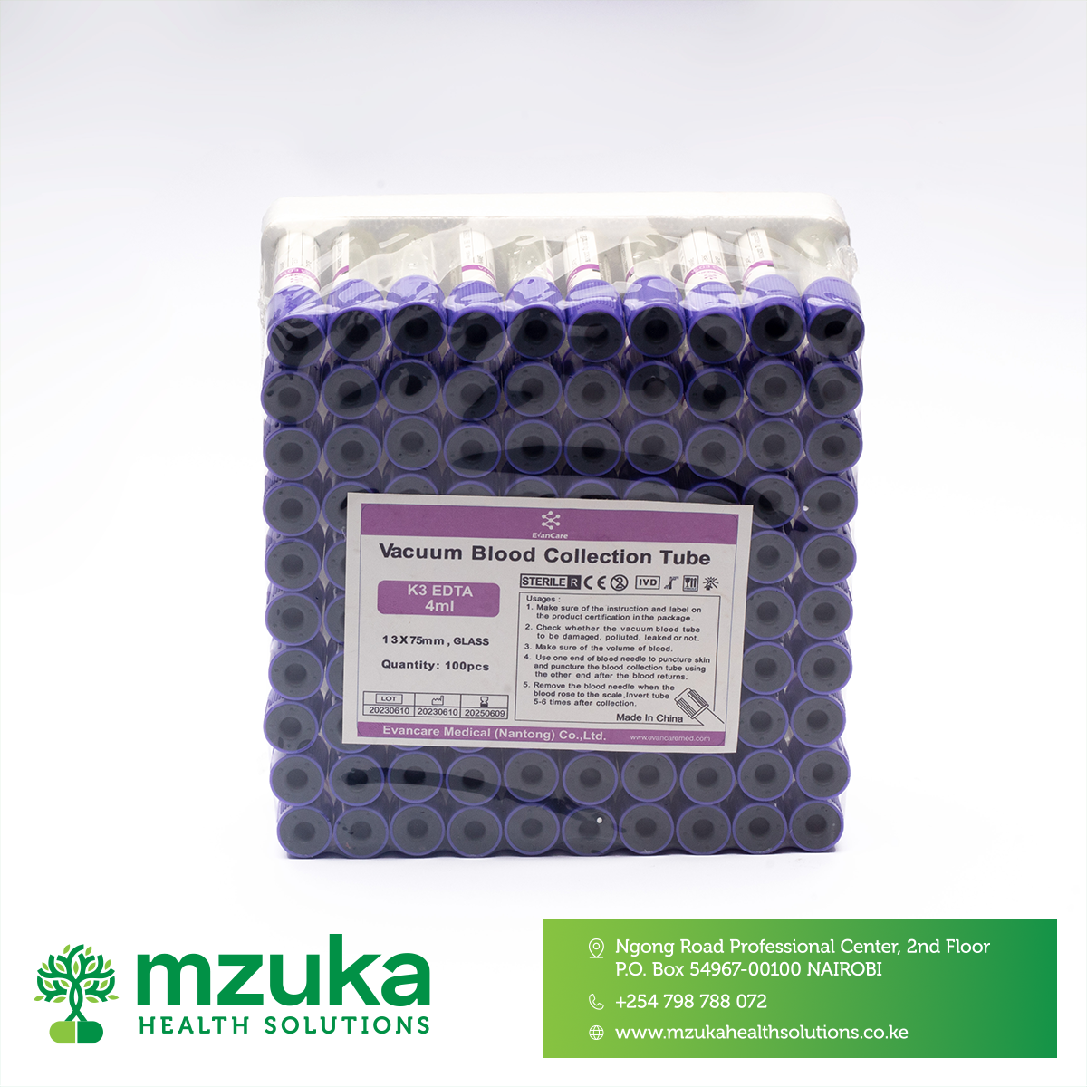 vacuum blood collection tube-Purple tops